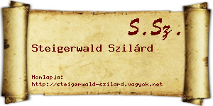 Steigerwald Szilárd névjegykártya