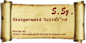 Steigerwald Szilárd névjegykártya