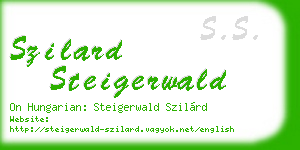 szilard steigerwald business card