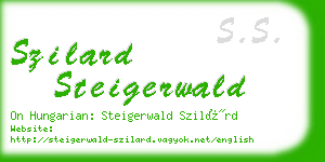 szilard steigerwald business card